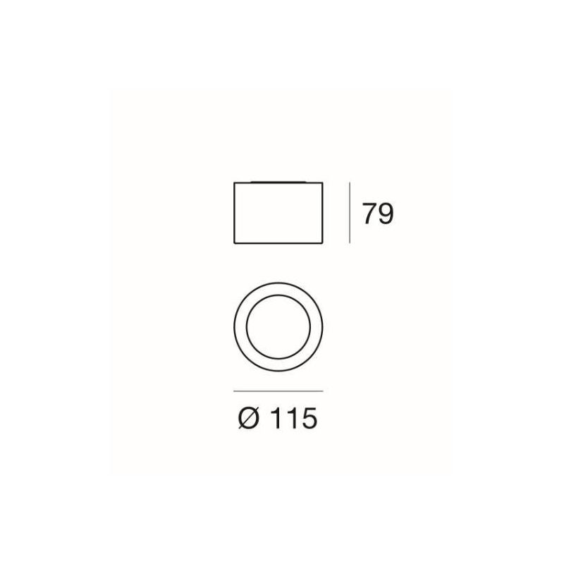 BOX SR PLAFONIERA ROTONDA D11 MODERNA BIANCA LED 7W LUCE 3000K-4000K DELLA LINEA LIGHT Linea Light - Cristalensi Shop Online
