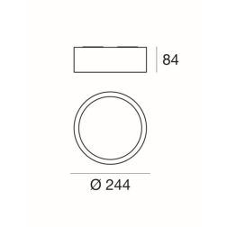 BOX SR PLAFONIERA ROTONDA D24 MODERNA BIANCA LED 17W LUCE 3000K-4000K DELLA LINEA LIGHT Linea Light - Cristalensi Shop Online 2