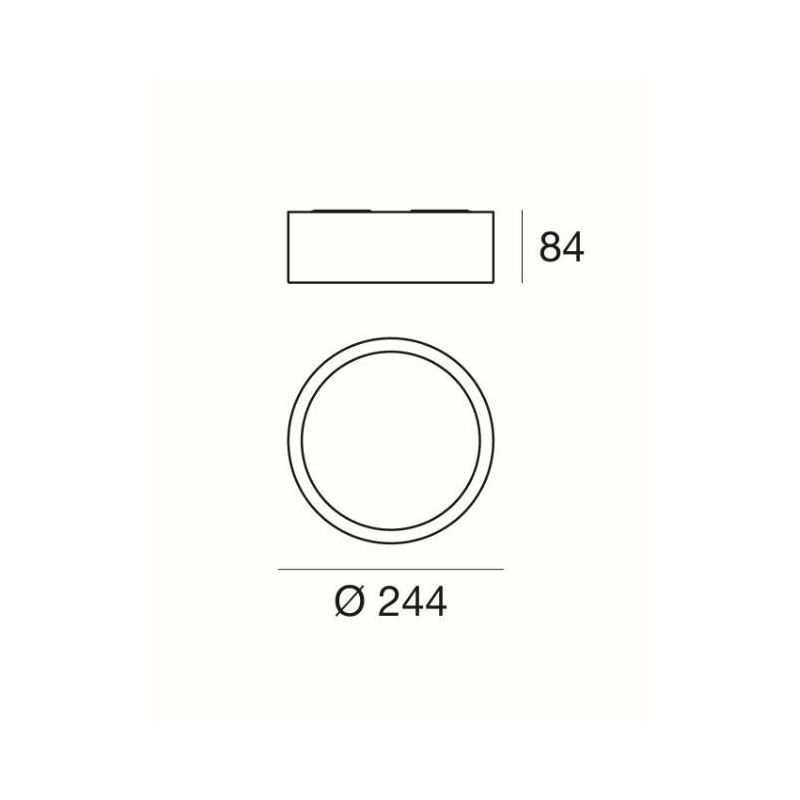 BOX SR PLAFONIERA ROTONDA D24 MODERNA BIANCA LED 17W LUCE 3000K-4000K DELLA LINEA LIGHT Linea Light - Cristalensi Shop Online