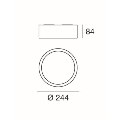BOX SR PLAFONIERA ROTONDA D24 MODERNA BIANCA LED 17W LUCE 3000K-4000K DELLA LINEA LIGHT Linea Light - Cristalensi Shop Online
