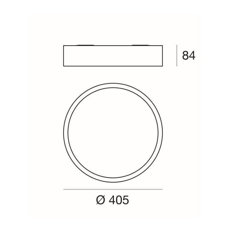 BOX SR PLAFONIERA ROTONDA D40 MODERNA BIANCA LED 25W LUCE 3000K-4000K DELLA LINEA LIGHT Linea Light - Cristalensi Shop Online