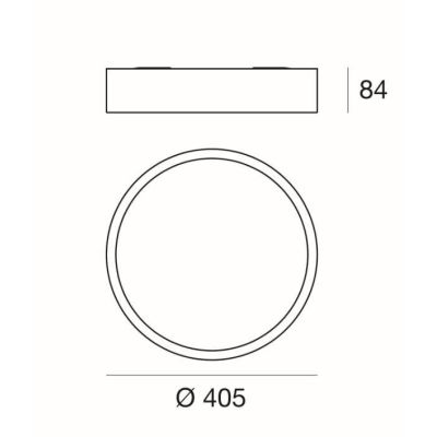 BOX SR PLAFONIERA ROTONDA D40 MODERNA BIANCA LED 25W LUCE 3000K-4000K DELLA LINEA LIGHT Linea Light - Cristalensi Shop Online