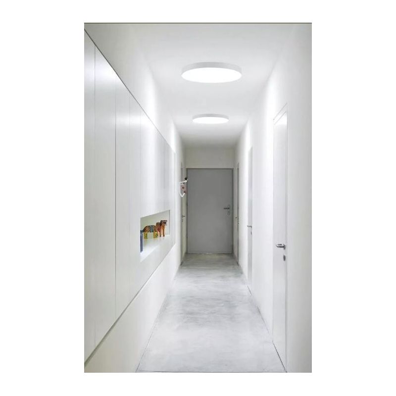 BOX SR PLAFONIERA ROTONDA D50 MODERNA BIANCA LED 48W LUCE 3000K-4000K DELLA LINEA LIGHT Linea Light - Cristalensi Shop Online