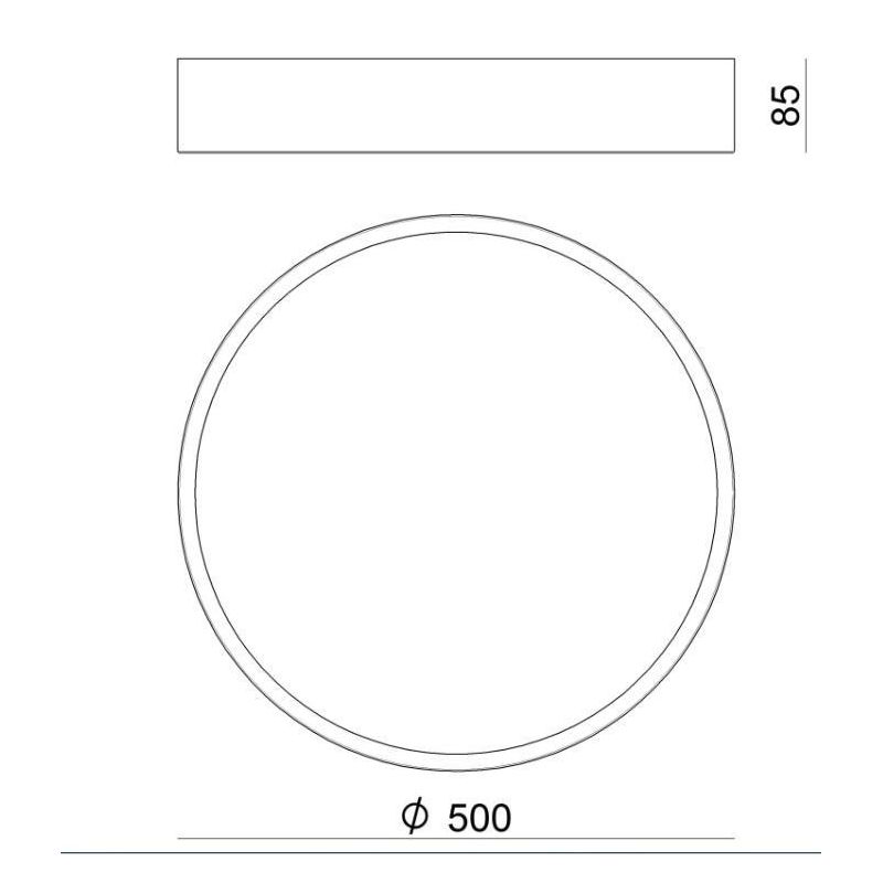 BOX SR PLAFONIERA ROTONDA D50 MODERNA BIANCA LED 48W LUCE 3000K-4000K DELLA LINEA LIGHT Linea Light - Cristalensi Shop Online