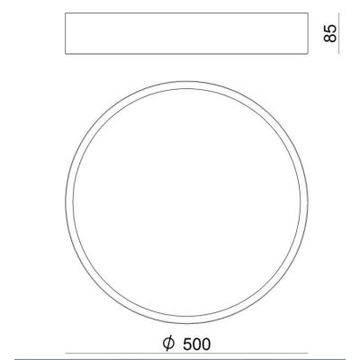 BOX SR PLAFONIERA ROTONDA D50 MODERNA BIANCA LED 48W LUCE 3000K-4000K DELLA LINEA LIGHT Linea Light - Cristalensi Shop Online