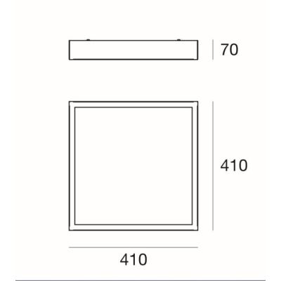 BOX SQ PLAFONIERA QUADRATA 41X41 BIANCA LED 25W LUCE 3000K-4000K DELLA LINEA LIGHT Linea Light - Cristalensi Shop Online