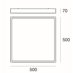 BOX SQ PLAFONIERA QUADRATA 50X50 BIANCA LED 43W LUCE 3000K-4000K DELLA LINEA LIGHT Linea Light - Cristalensi Shop Online 2