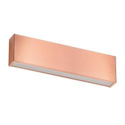 BOX W1 APPLIQUE MONOEMISSIONE MODERNA LED 14W LUNGH.32CM RAME O OTTONE SPAZZOLATO LUCE 2700K-3000K Linea Light - Cristalensi Sho