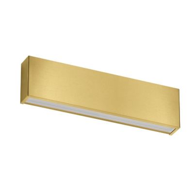 BOX W1 APPLIQUE MONOEMISSIONE MODERNA LED 14W LUNGH.32CM RAME O OTTONE SPAZZOLATO LUCE 2700K-3000K Linea Light - Cristalensi Sho