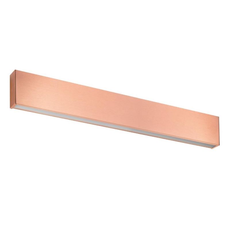 BOX W1 APPLIQUE MONOEMISSIONE LED 28W LUNGH 62CM IN RAME O OTTONE SPAZZOLATO LUCE 2700K-3000K Linea Light - Cristalensi Shop Onl