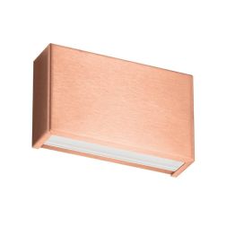 BOX W2 APPLIQUE LED 10W BIEMISSIONE LUNGH 14CM RAME O OTTONE SPAZZOLATO LUCE 2700K-3000K Linea Light - Cristalensi Shop Online