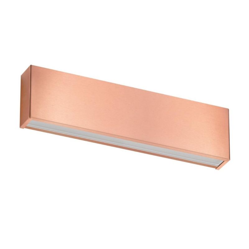 BOX W2 APPLIQUE BIEMISSIONE MODERNA LED 19W LUNGH 32CM RAME O OTTONE SPAZZOLATO LUCE 2700K-3000K Linea Light - Cristalensi Shop