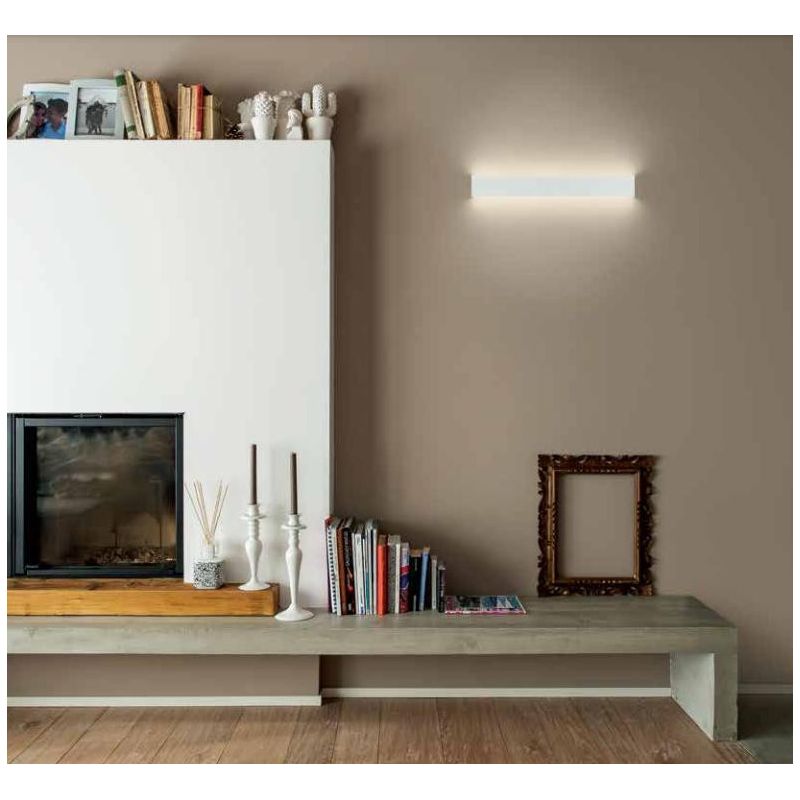 BOX W2 APPLIQUE BIEMISSIONE MODERNA LED 28W LUNGH 61CM BIANCO O NERO LUCE 2700K-3000K-4000K Linea Light - Cristalensi Shop Onlin