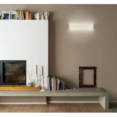 BOX W2 APPLIQUE BIEMISSIONE MODERNA LED 28W LUNGH 61CM BIANCO O NERO LUCE 2700K-3000K-4000K Linea Light - Cristalensi Shop Onlin