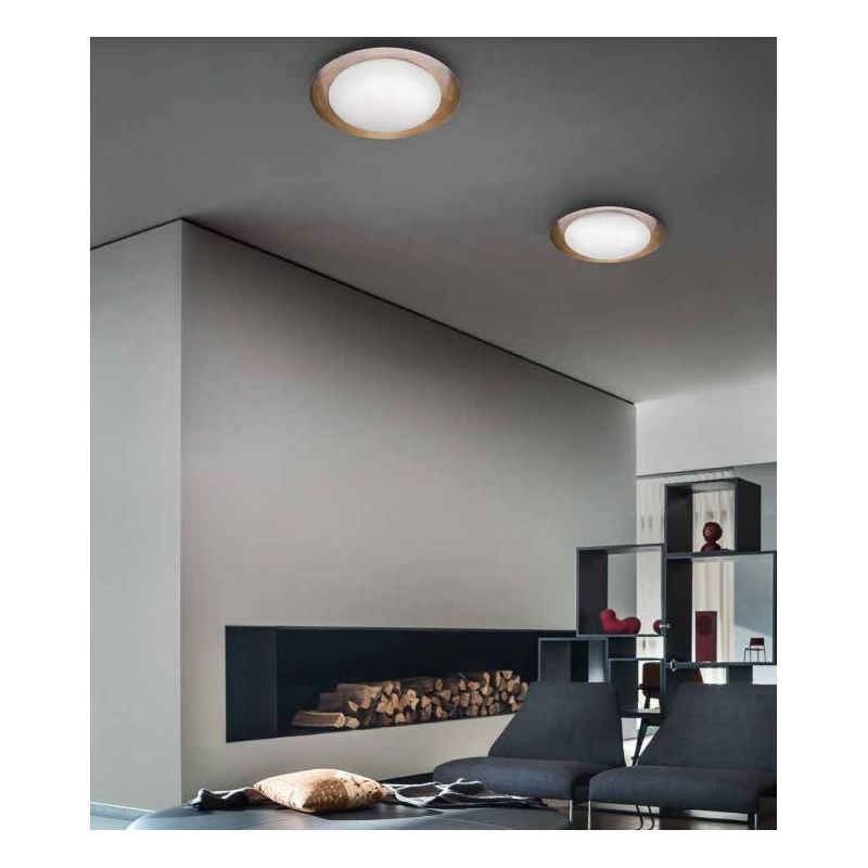 CREW 1 PLAFONIERA D30 CON LED 12W LUCE 3000K ANTRACITE O RUGGINE DELLA LINEA LIGHT Linea Light - Cristalensi Shop Online