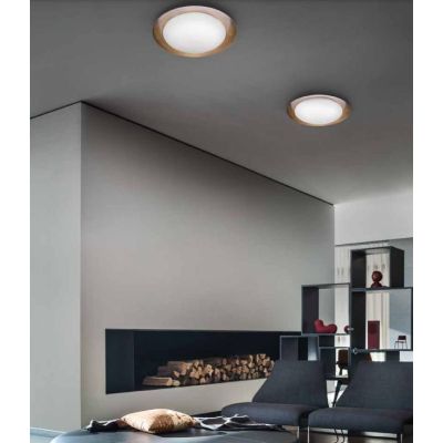 CREW 1 PLAFONIERA D38 CON LED 17W LUCE 3000K ANTRACITE O RUGGINE DELLA LINEA LIGHT Linea Light - Cristalensi Shop Online