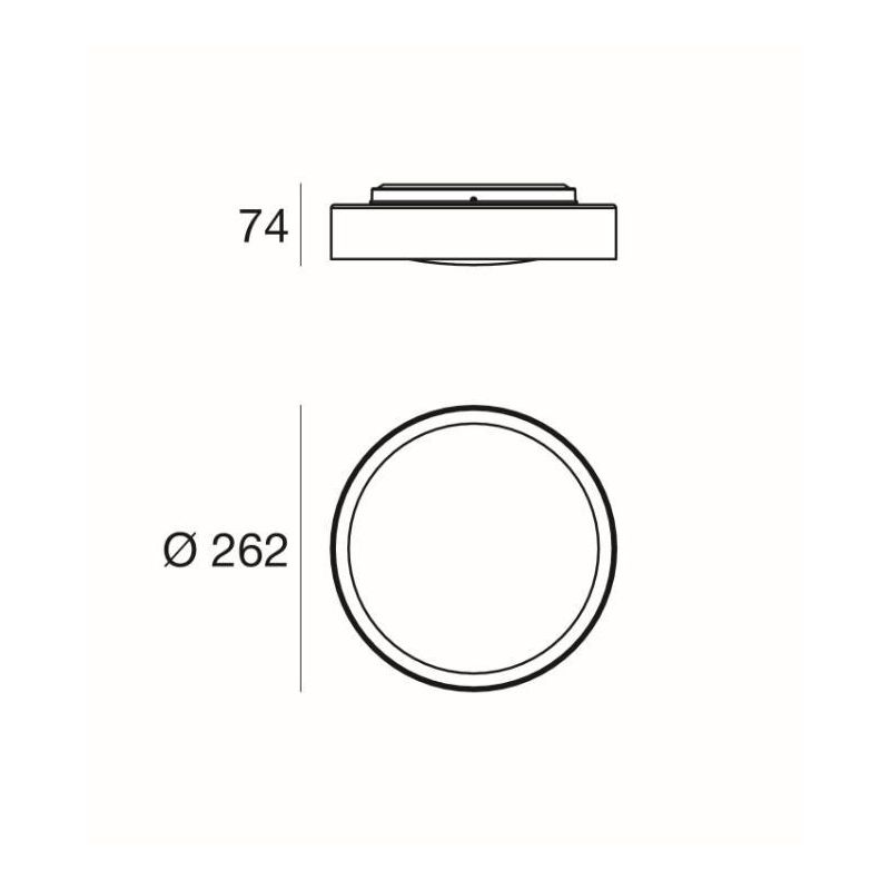 CREW 2 PLAFONIERA D26 CON LED 12W LUCE 3000K 4 COLORI DELLA LINEA LIGHT Linea Light - Cristalensi Shop Online