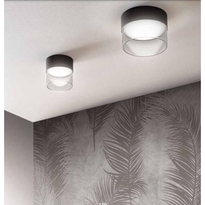 CRUMB PLAFONIERA PICCOLA D15 CON LED 15W LUCE 3000K BIANCA O NERA DELLA LINEA LIGHT Linea Light - Cristalensi Shop Online