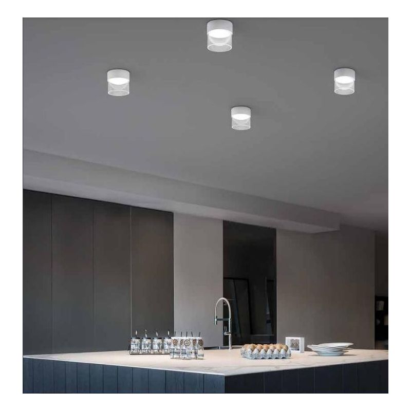 CRUMB PLAFONIERA PICCOLA D15 CON LED 15W LUCE 3000K BIANCA O NERA DELLA LINEA LIGHT Linea Light - Cristalensi Shop Online