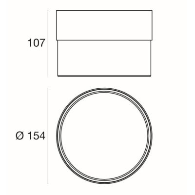 CRUMB PLAFONIERA PICCOLA D15 CON LED 15W LUCE 3000K BIANCA O NERA DELLA LINEA LIGHT Linea Light - Cristalensi Shop Online