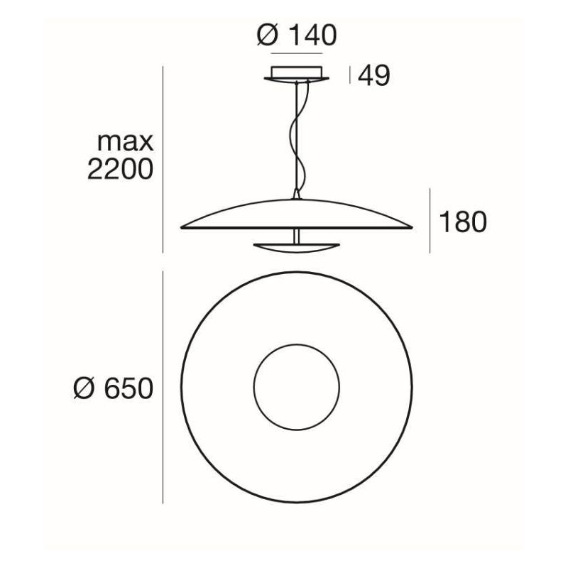 HORIZON SOSPENSIONE MODERNA LED 34W LUCE 3000K CON DETTAGLI ORO O CROMO DELLA LINEA LIGHT Linea Light - Cristalensi Shop Online