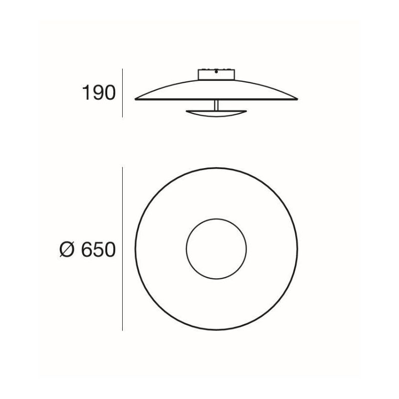 HORIZON PLAFONIERA MODERNA LED 34W LUCE 3000K CON DETTAGLI ORO O CROMO DELLA LINEA LIGHT Linea Light - Cristalensi Shop Online