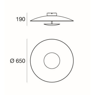 HORIZON PLAFONIERA MODERNA LED 34W LUCE 3000K CON DETTAGLI ORO O CROMO DELLA LINEA LIGHT Linea Light - Cristalensi Shop Online