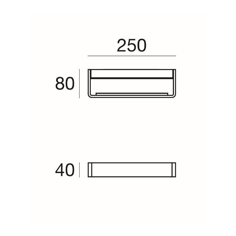 METAL LAMPADA DA PARETE MODERNA LED 11W LUCE 3000K BIANCA O NERA DELLA LINEA LIGHT Linea Light - Cristalensi Shop Online