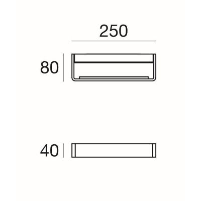 METAL LAMPADA DA PARETE MODERNA LED 11W LUCE 3000K BIANCA O NERA DELLA LINEA LIGHT Linea Light - Cristalensi Shop Online