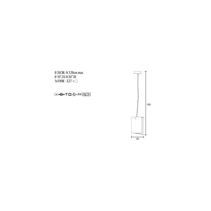 SOSPENSIONE PAPIRO IN VETRO DIAMETRO CM 26 IN 5 FINITURE COLORE Selene Illuminazione - Cristalensi Shop Online