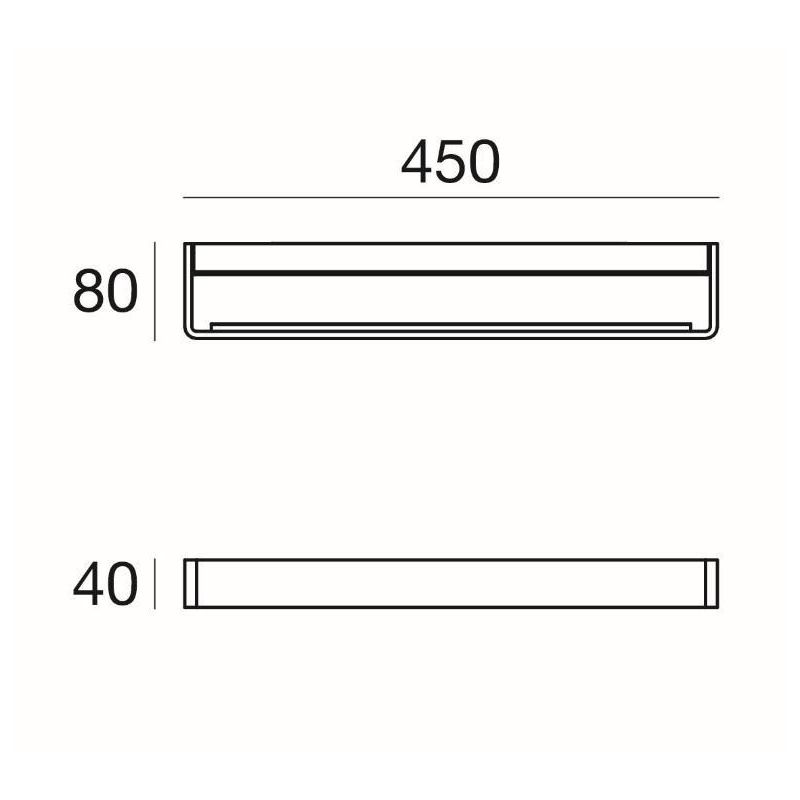 METAL LAMPADA DA PARETE LED 20W LUCE 3000K MODERNA BIANCA O NERA DELLA LINEA LIGHT Linea Light - Cristalensi Shop Online