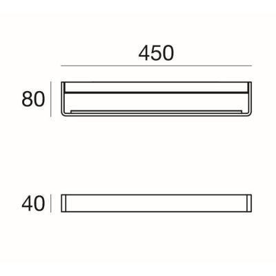 METAL LAMPADA DA PARETE LED 20W LUCE 3000K MODERNA BIANCA O NERA DELLA LINEA LIGHT Linea Light - Cristalensi Shop Online
