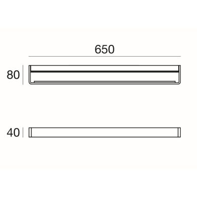 METAL LAMPADA DA PARETE LED 30W LUCE 3000K MODERNA BIANCA O NERA DELLA LINEA LIGHT Linea Light - Cristalensi Shop Online
