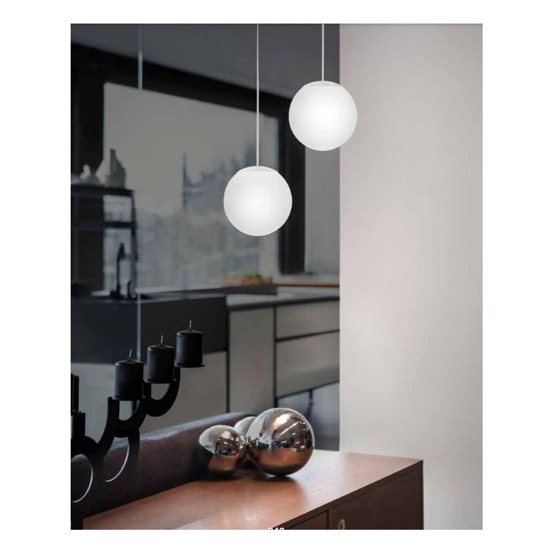 OH!IN SOSPENSIONE SINGOLA A SFERA D28 DESIGN MODERNO COLORE BIANCO DELLA LINEA LIGHT Linea Light - Cristalensi Shop Online