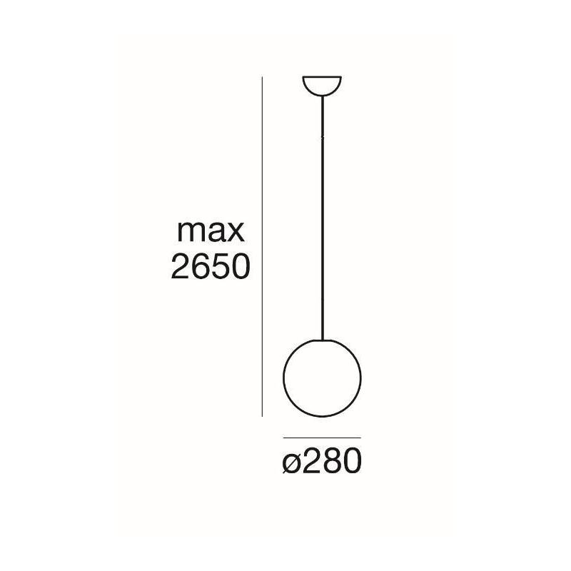 OH!IN SOSPENSIONE SINGOLA A SFERA D28 DESIGN MODERNO COLORE BIANCO DELLA LINEA LIGHT Linea Light - Cristalensi Shop Online