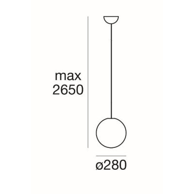 OH!IN SOSPENSIONE SINGOLA A SFERA D28 DESIGN MODERNO COLORE BIANCO DELLA LINEA LIGHT Linea Light - Cristalensi Shop Online