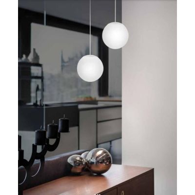 OH!IN SOSPENSIONE SINGOLA A SFERA D38 DESIGN MODERNO COLORE BIANCO DELLA LINEA LIGHT Linea Light - Cristalensi Shop Online