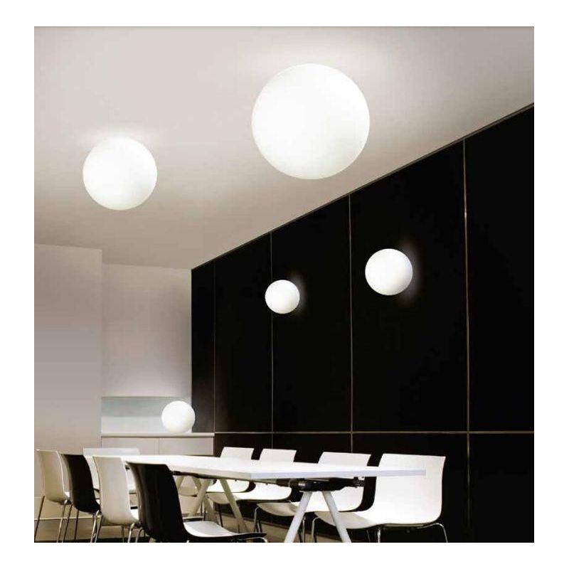 OH!IN PLAFONIERA A SFERA D38 DESIGN MODERNO COLORE BIANCO DELLA LINEA LIGHT Linea Light - Cristalensi Shop Online
