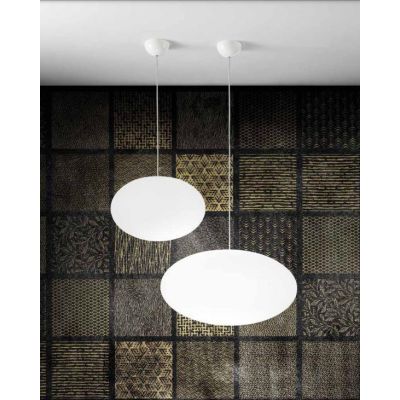 OH!SMASH SOSPENSIONE OVALE BIANCA D38 DESIGN MODERNO DELLA LINEA LIGHT Linea Light - Cristalensi Shop Online