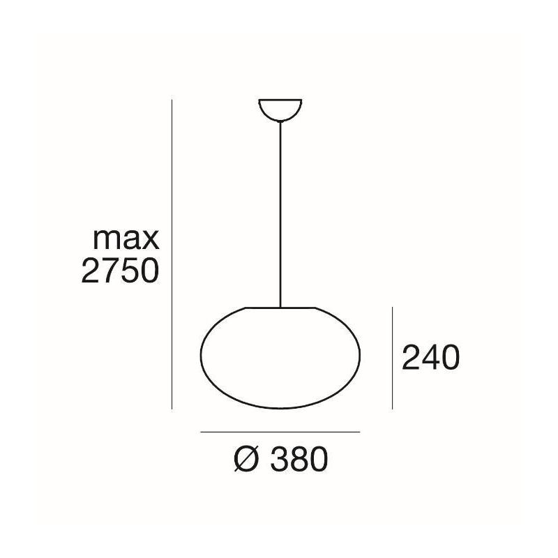OH!SMASH SOSPENSIONE OVALE BIANCA D38 DESIGN MODERNO DELLA LINEA LIGHT Linea Light - Cristalensi Shop Online