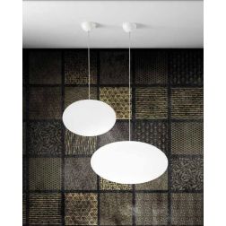 OH!SMASH SOSPENSIONE SINGOLA OVALE BIANCA D55 DESIGN MODERNO DELLA LINEA LIGHT Linea Light - Cristalensi Shop Online 2