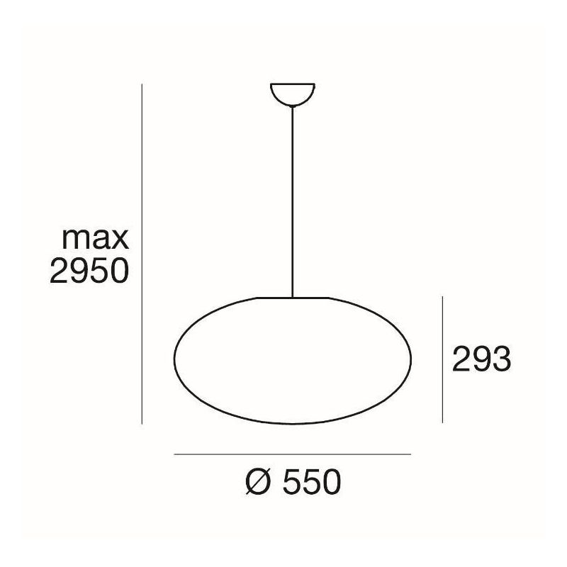 OH!SMASH SOSPENSIONE SINGOLA OVALE BIANCA D55 DESIGN MODERNO DELLA LINEA LIGHT Linea Light - Cristalensi Shop Online