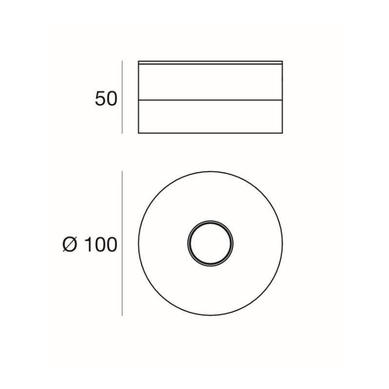 ONE TO ONE FARETTO DA SOFFITTO ROTONDO LED 10W LUCE 3000K BIANCO MODERNO DELLA LINEA LIGHT Linea Light - Cristalensi Shop Online