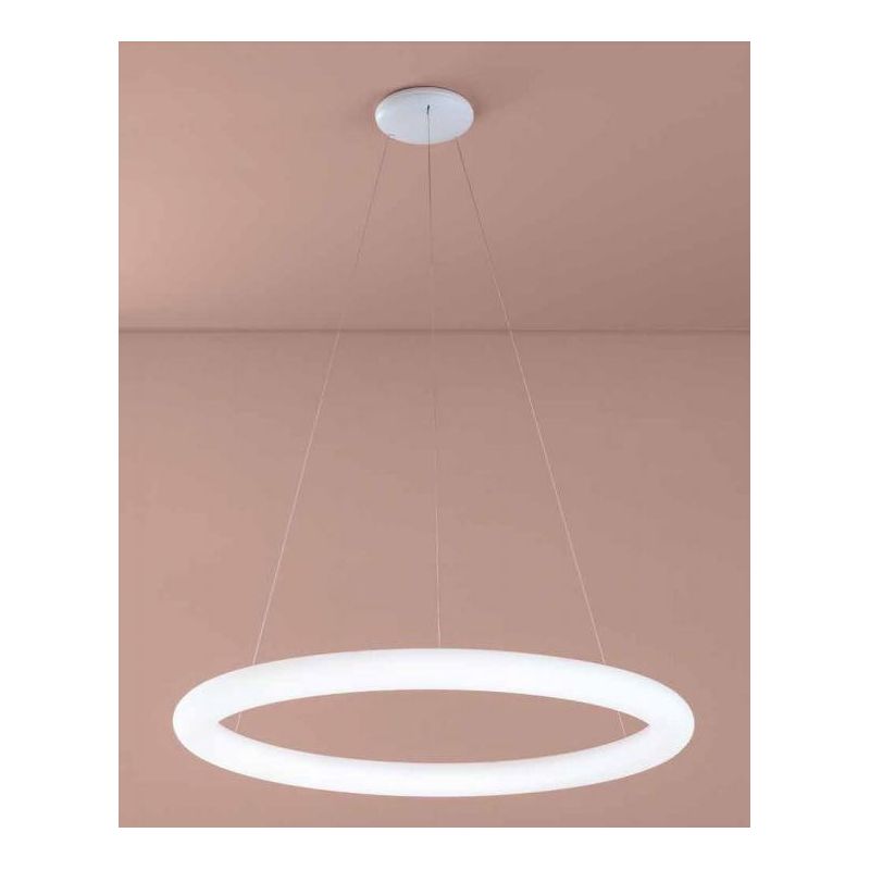 POLO LAMPADARIO AD ANELLO D96 LED 51W LUCE 3000K BIANCO MODERNO DELLA LINEA LIGHT Linea Light - Cristalensi Shop Online