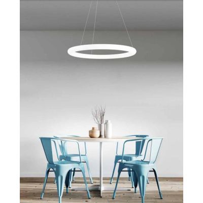 POLO LAMPADARIO AD ANELLO D96 LED 51W LUCE 3000K BIANCO MODERNO DELLA LINEA LIGHT Linea Light - Cristalensi Shop Online