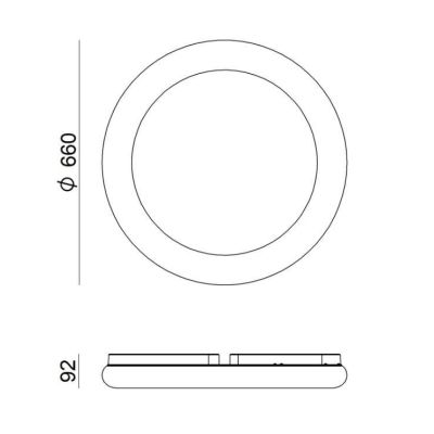 POLO PLAFONIERA AD ANELLO D66 LED 31W LUCE 3000K BIANCA MODERNA DELLA LINEA LIGHT Linea Light - Cristalensi Shop Online
