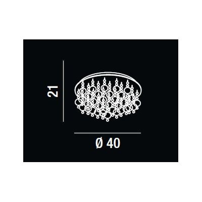 PLAFONIERA PICCOLA IN CROMO LUCIDO CON CRISTALLI Perenz - Cristalensi Shop Online