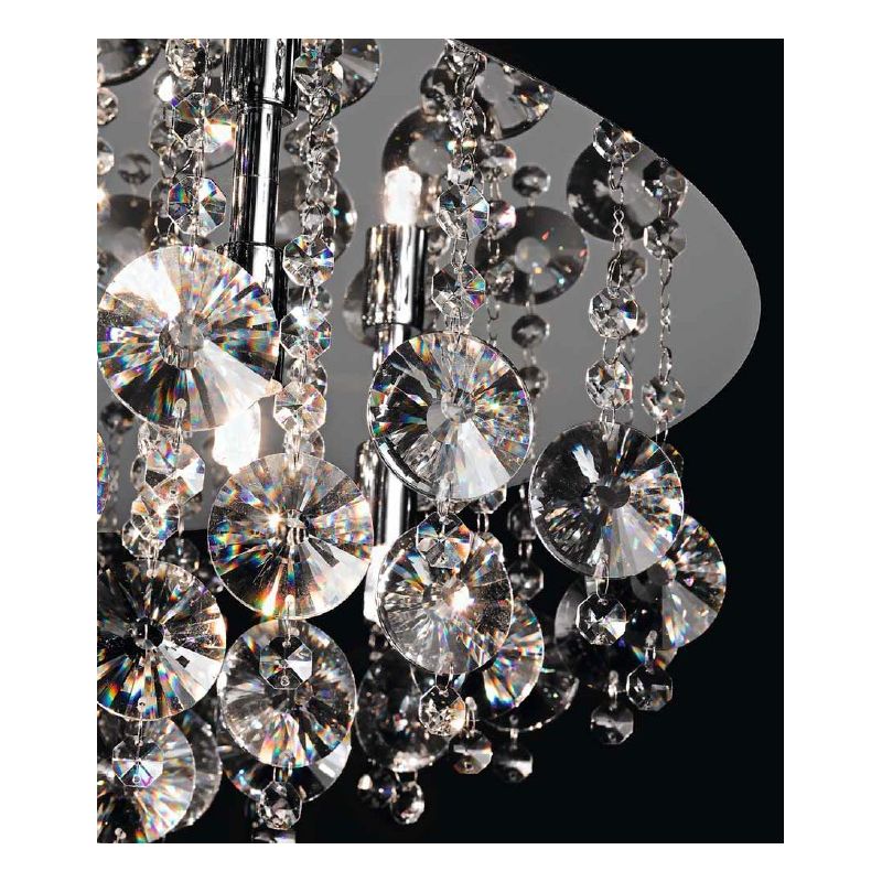 PLAFONIERA GRANDE IN CROMO LUCIDO CON CRISTALLI Perenz - Cristalensi Shop Online