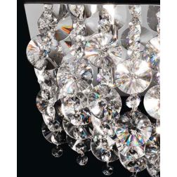 PLAFONIERA GRANDE 50X50 CM IN CROMO LUCIDO CON CRISTALLI DI PERENZ Perenz - Cristalensi Shop Online 2