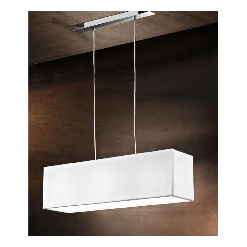 SOSPENSIONE IN CROMO SATINATO CON PARALUME TELETTA 70X18 CM MODERNO Perenz - Cristalensi Shop Online